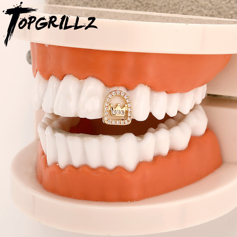 Body Jewelry For Men - TOPGRILLZ Iced Out Single Full CZ