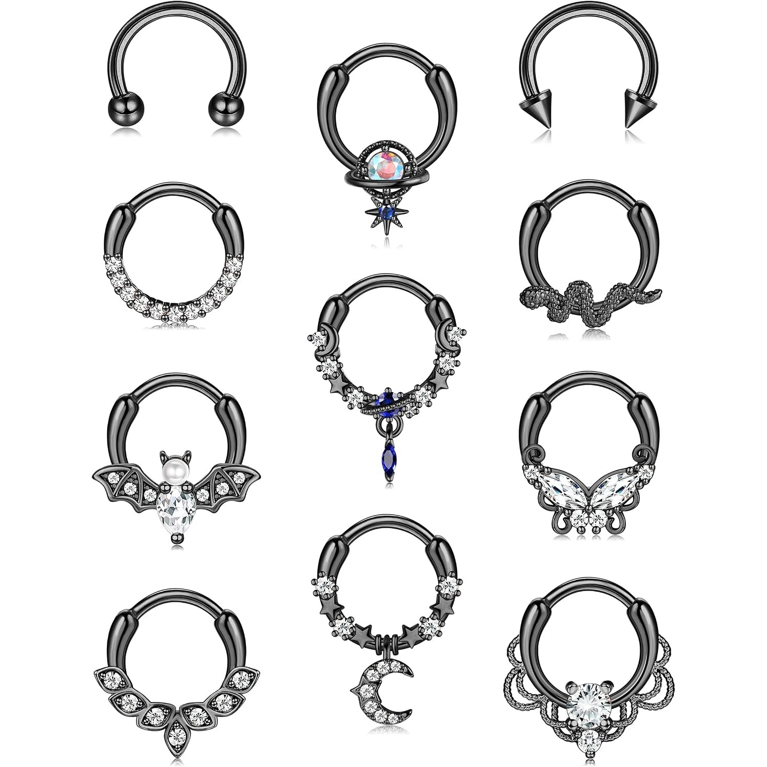 FASACCO Septum Rings Septum Pi - Body Jewelry For Sensitive Skin ulasan dan harga