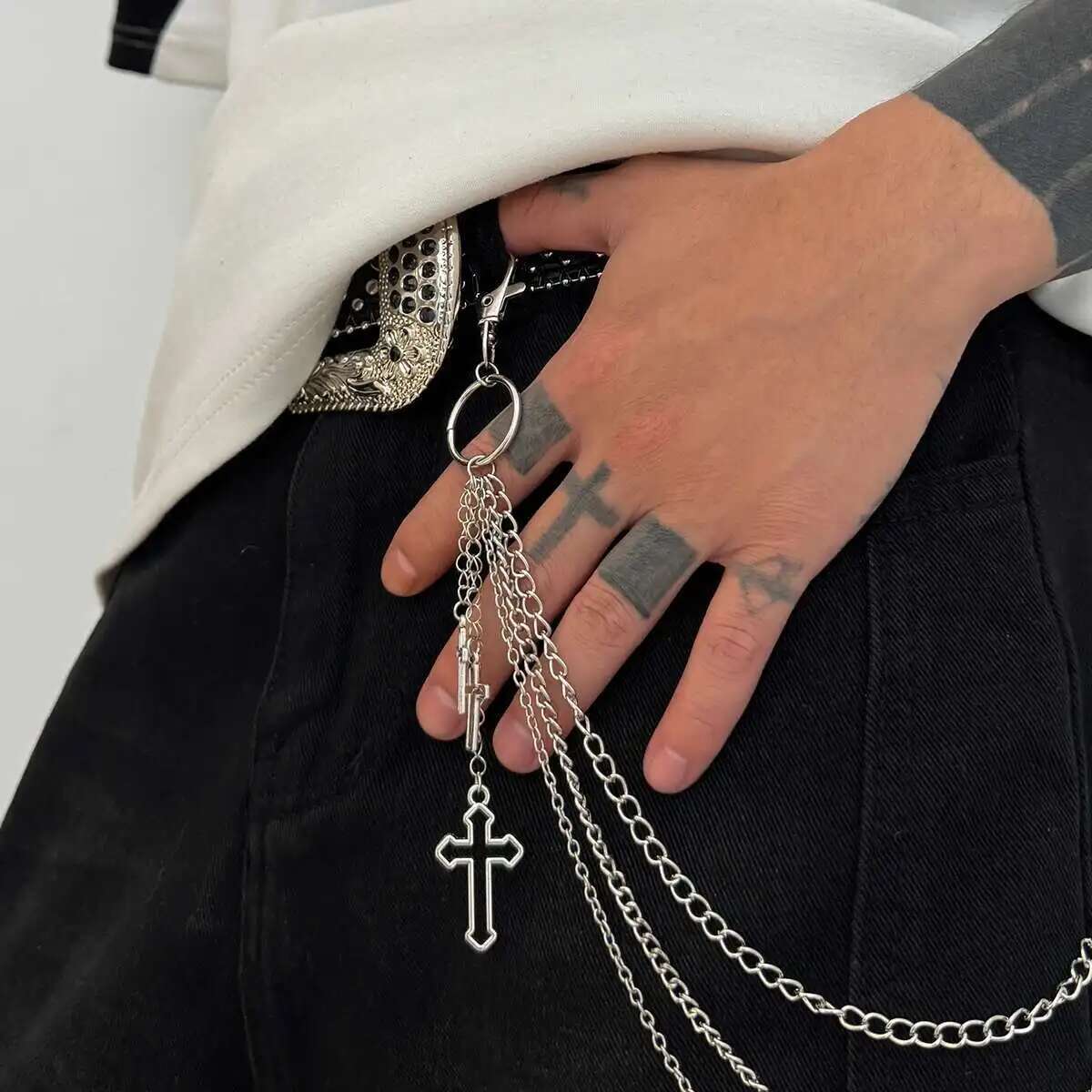 Ingemark Trendy Creative Cross - Body Jewelry For Men ulasan dan harga