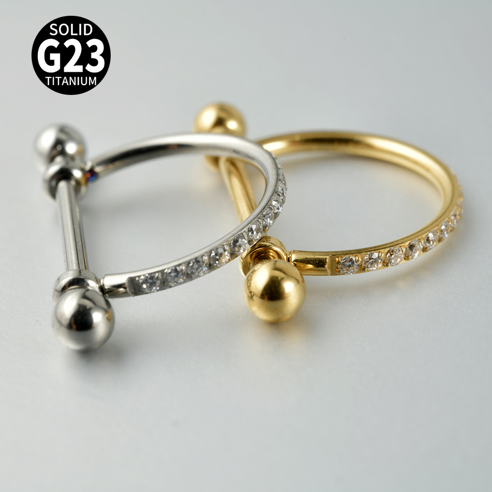 1PC ASTM F136 Titanium Ear Bar - Body Jewelry Barbell ulasan dan harga