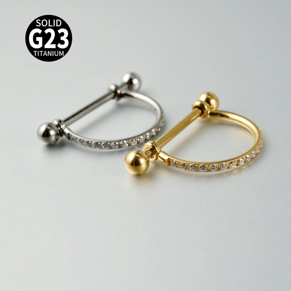 1PC ASTM F136 Titanium Ear Bar - Body Jewelry Barbell ulasan dan harga