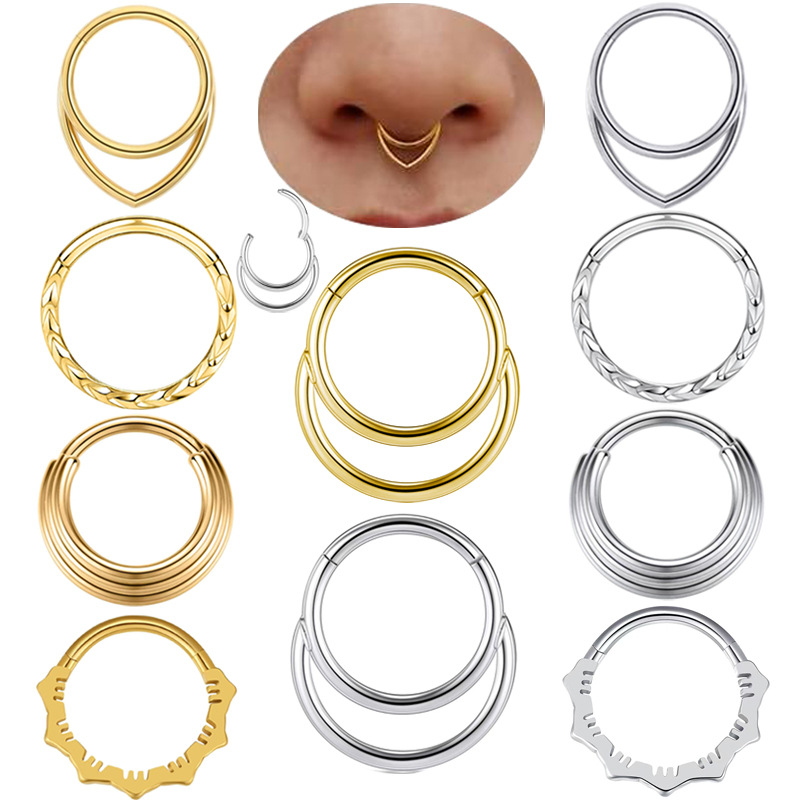 Nose Hoop Earrings Metal Nose  - Body Jewelry Earrings ulasan dan harga