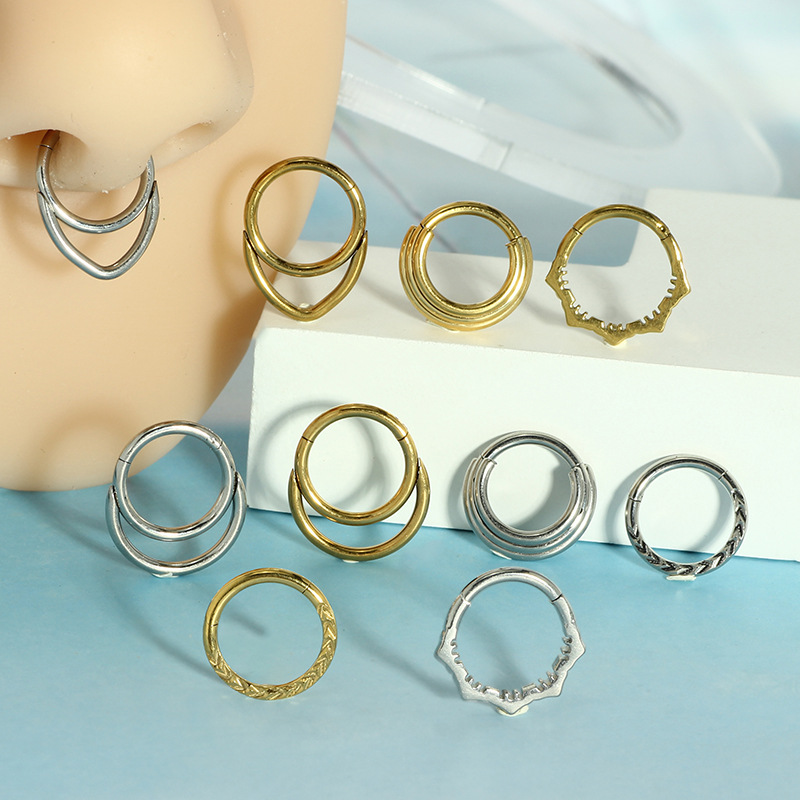 Nose Hoop Earrings Metal Nose  - Body Jewelry Earrings ulasan dan harga