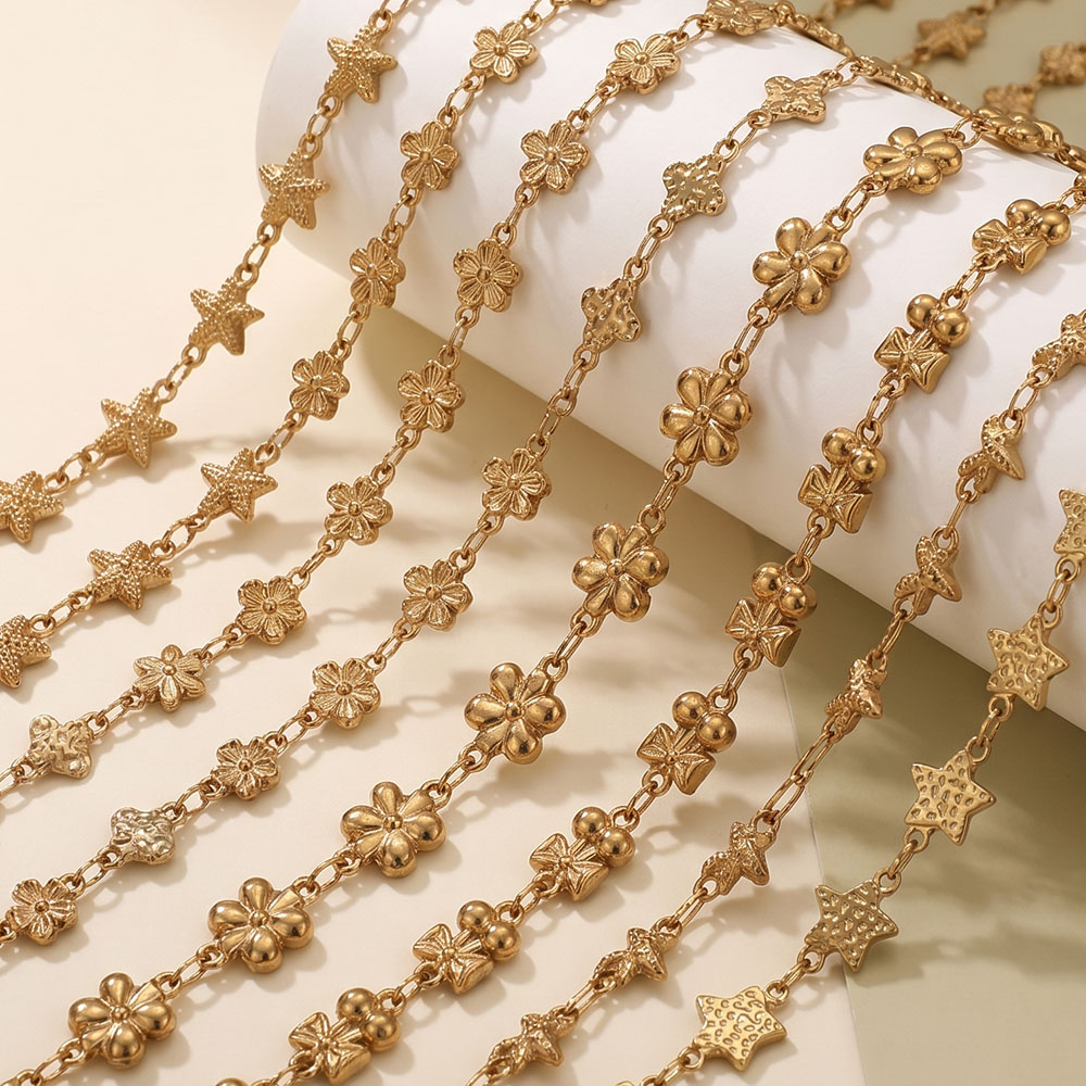 1Meter Stainless Steel Flower  - Body Jewelry Chains ulasan dan harga