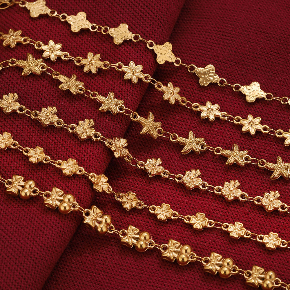 1Meter Stainless Steel Flower  - Body Jewelry Chains ulasan dan harga