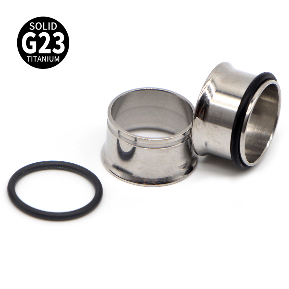 1Pair G23 Titanium Single Flar - Body Jewelry Ear Plugs ulasan dan harga