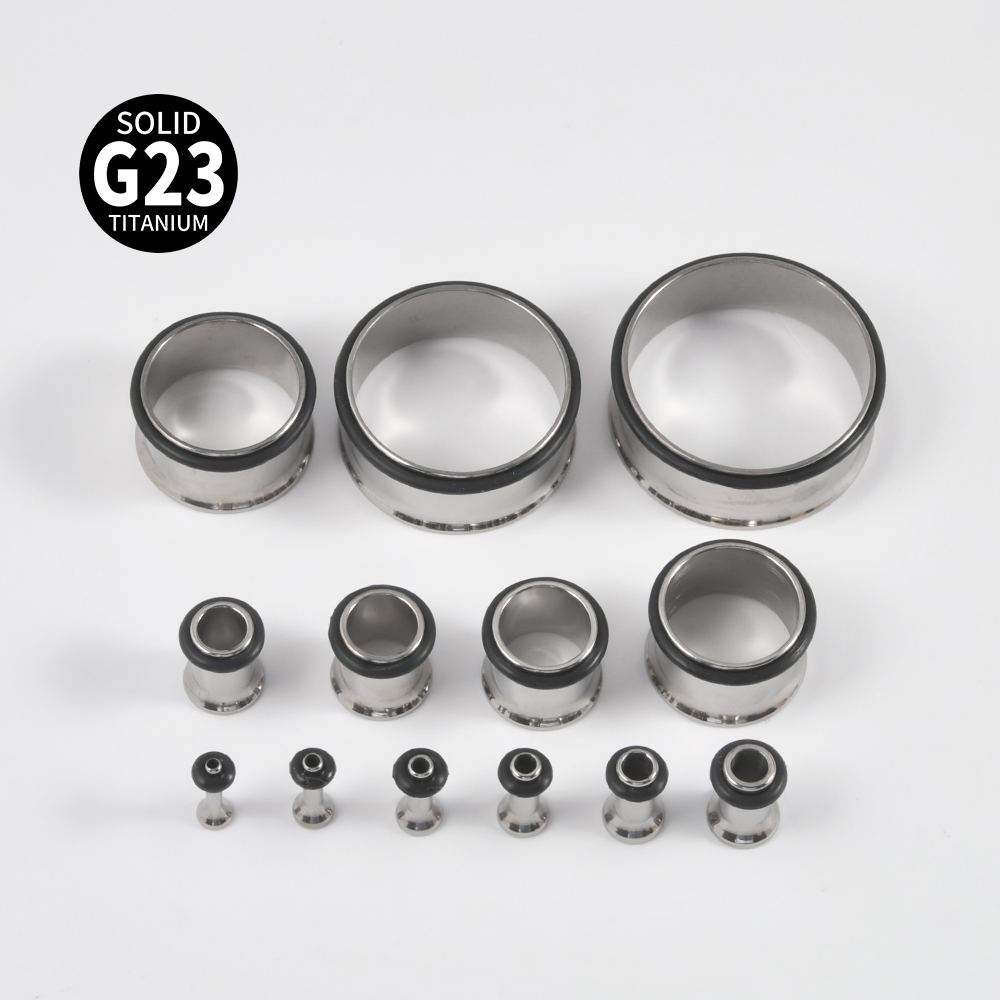 1Pair G23 Titanium Single Flar - Body Jewelry Ear Plugs ulasan dan harga
