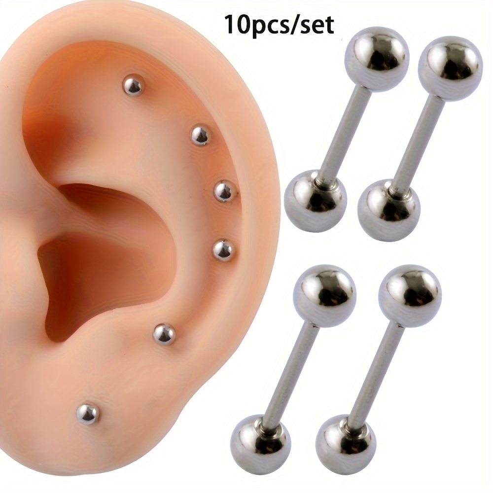 10pcs Minimalist Stainless Ste - Body Jewelry Barbell ulasan dan harga