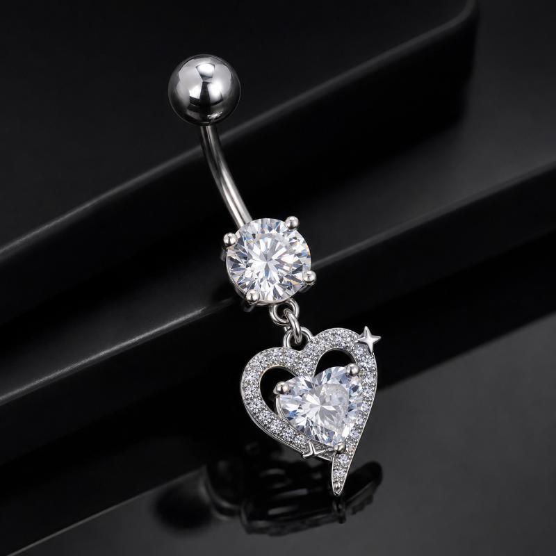 1Pcs Dangle Belly Button Rings - Body Jewelry Barbell ulasan dan harga