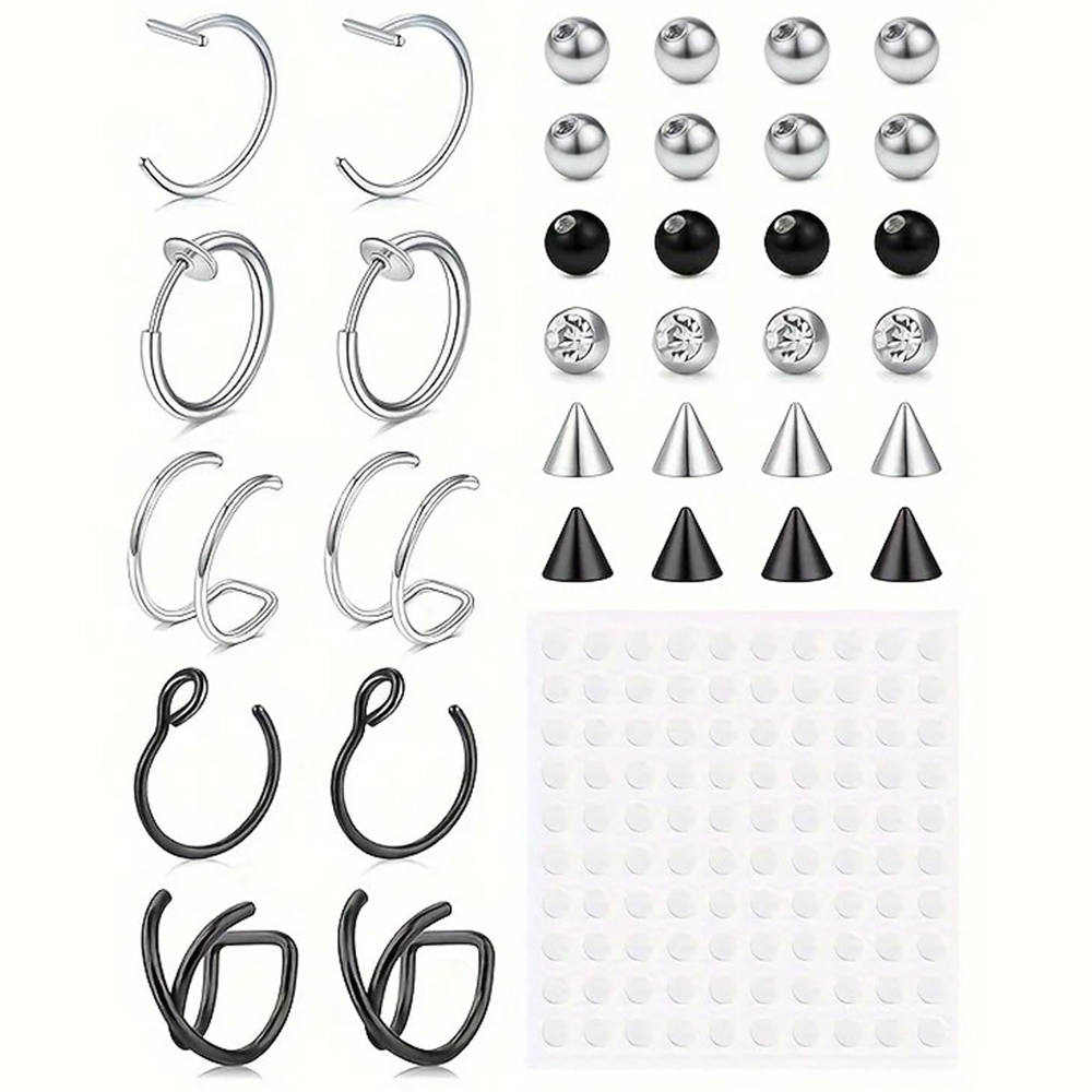 Fake Piercings Fake Lip Ring F - Body Jewelry Ear ulasan dan harga