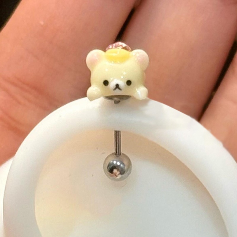 Kawaii Rilakkuma Stud Earrings - Body Jewelry Ear ulasan dan harga