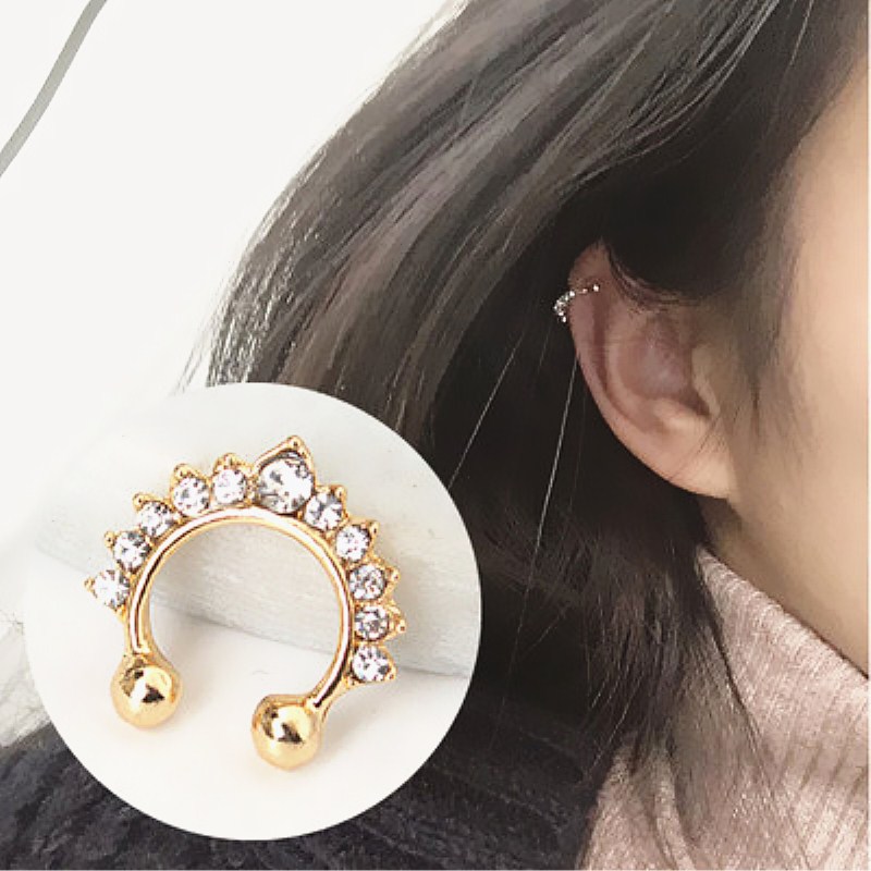 1PC U-Shape Nose Clip Fake Nos - Body Jewelry Earrings ulasan dan harga