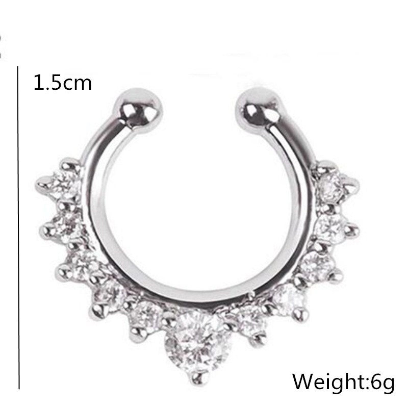 1PC U-Shape Nose Clip Fake Nos - Body Jewelry Earrings ulasan dan harga