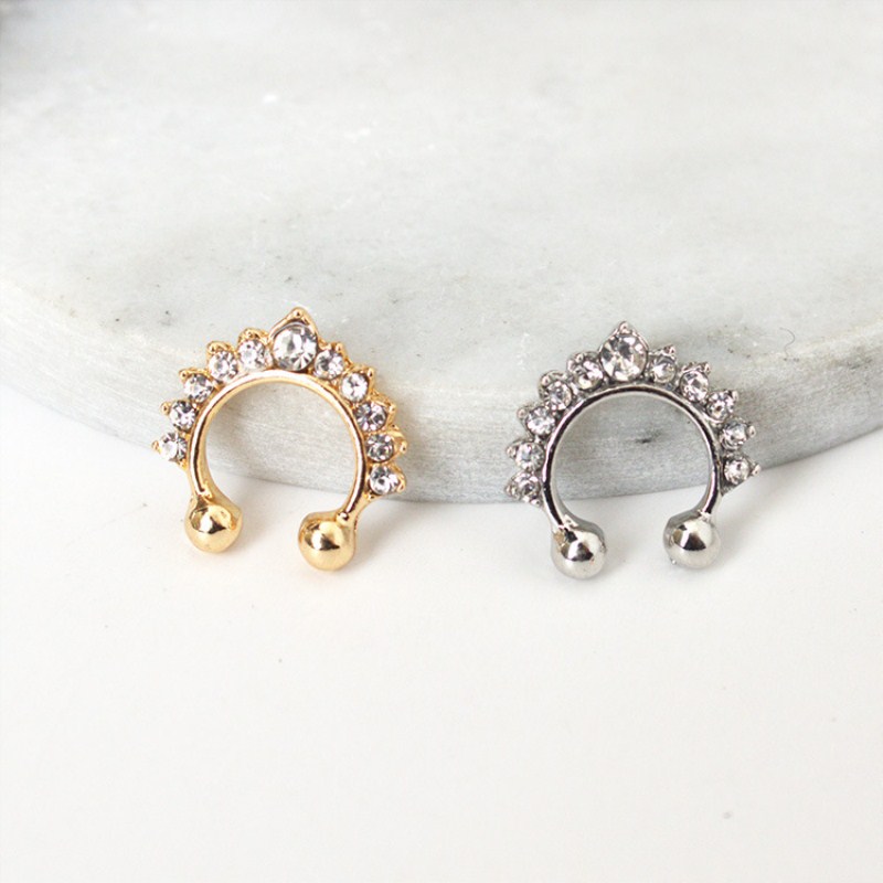 1PC U-Shape Nose Clip Fake Nos - Body Jewelry Earrings ulasan dan harga