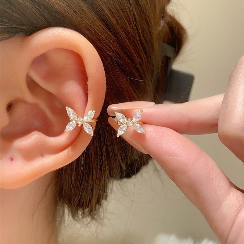 Korean Crystal Ear Clip Earrin - Body Jewelry Ear ulasan dan harga