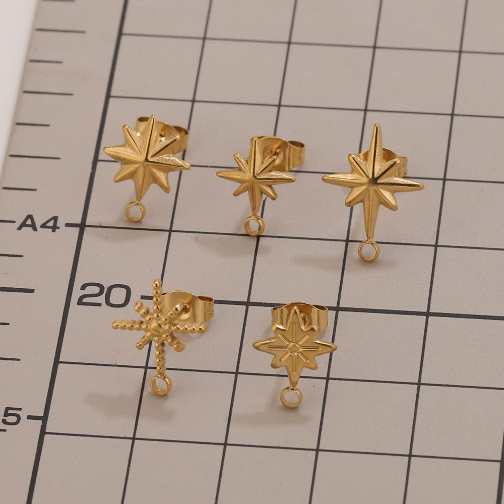 6pcs Stainless Steel Star Earr - Body Jewelry Ear ulasan dan harga