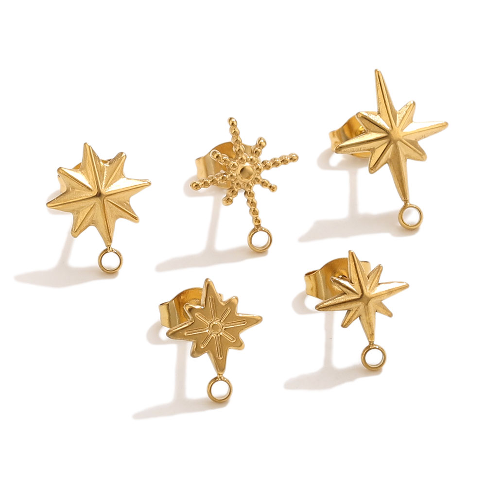 6pcs Stainless Steel Star Earr - Body Jewelry Ear ulasan dan harga