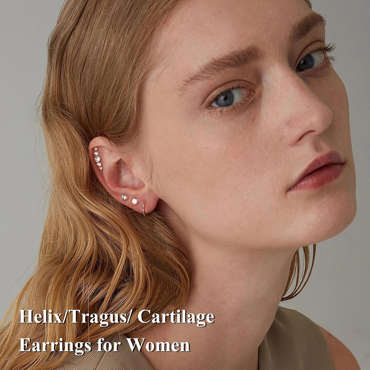 ORAZIO 18PCS Cartilage Stud Ea - Body Jewelry For Sensitive Skin ulasan dan harga
