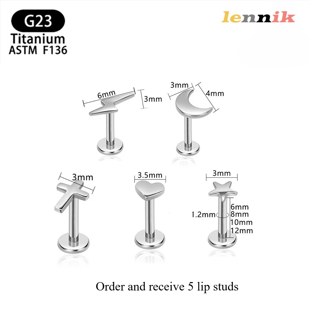 LENNIK F136 Titanium Alloy Cro - Body Jewelry Earrings ulasan dan harga