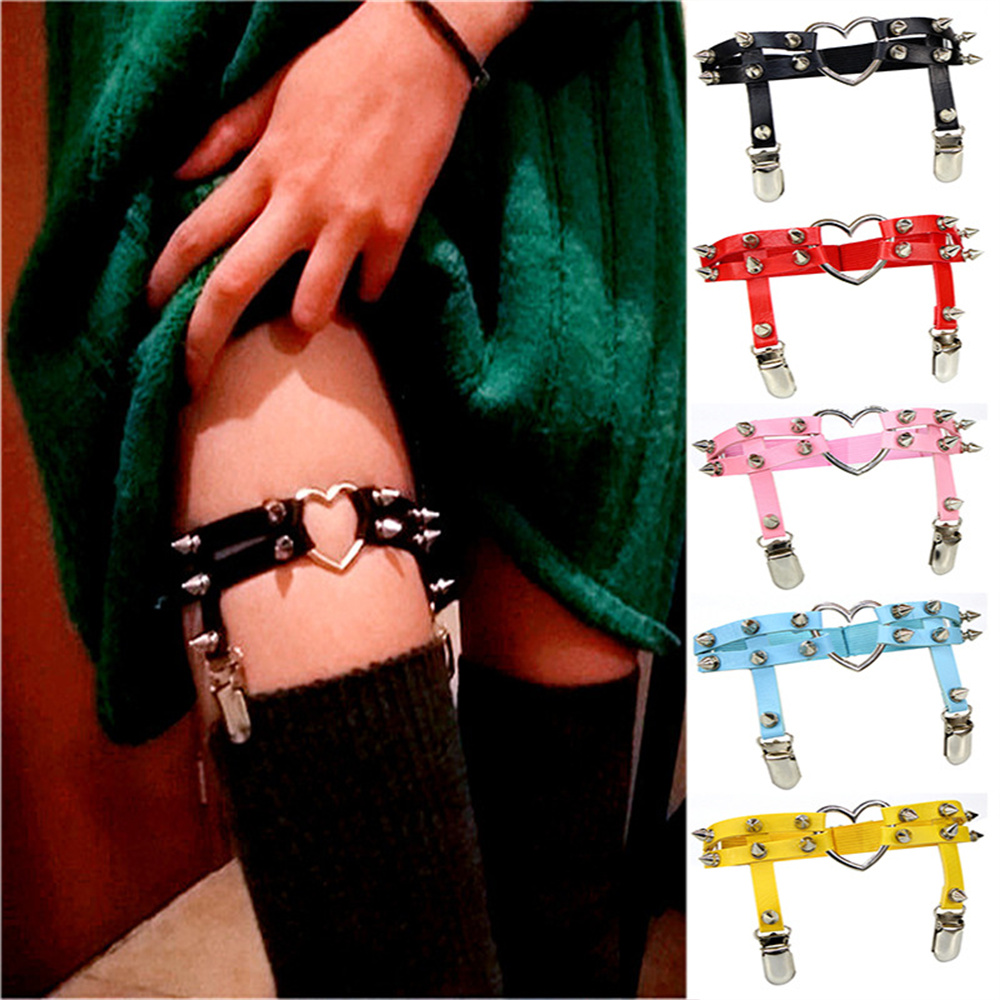 1Pcs Women Punk Goth Heart PU  - Body Jewelry For Sale ulasan dan harga