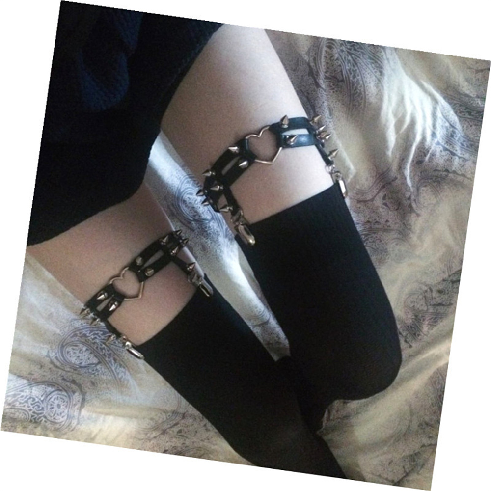 1Pcs Women Punk Goth Heart PU  - Body Jewelry For Sale ulasan dan harga