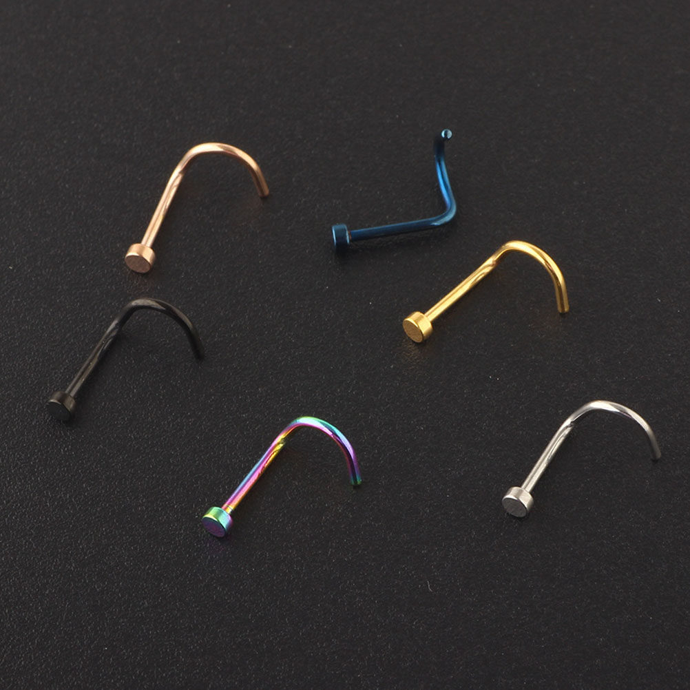6Pcs Fine Polish Stainless Ste - Body Jewelry For Sensitive Skin ulasan dan harga