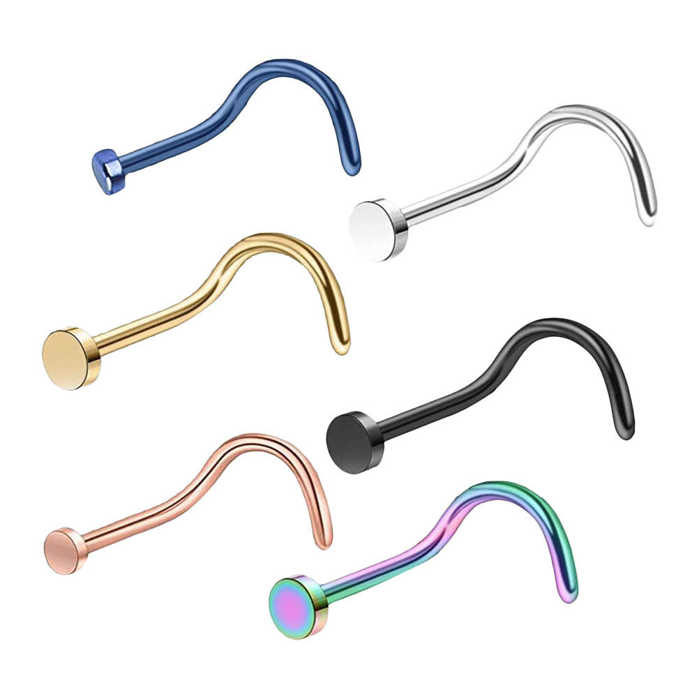 6Pcs Fine Polish Stainless Ste - Body Jewelry For Sensitive Skin ulasan dan harga