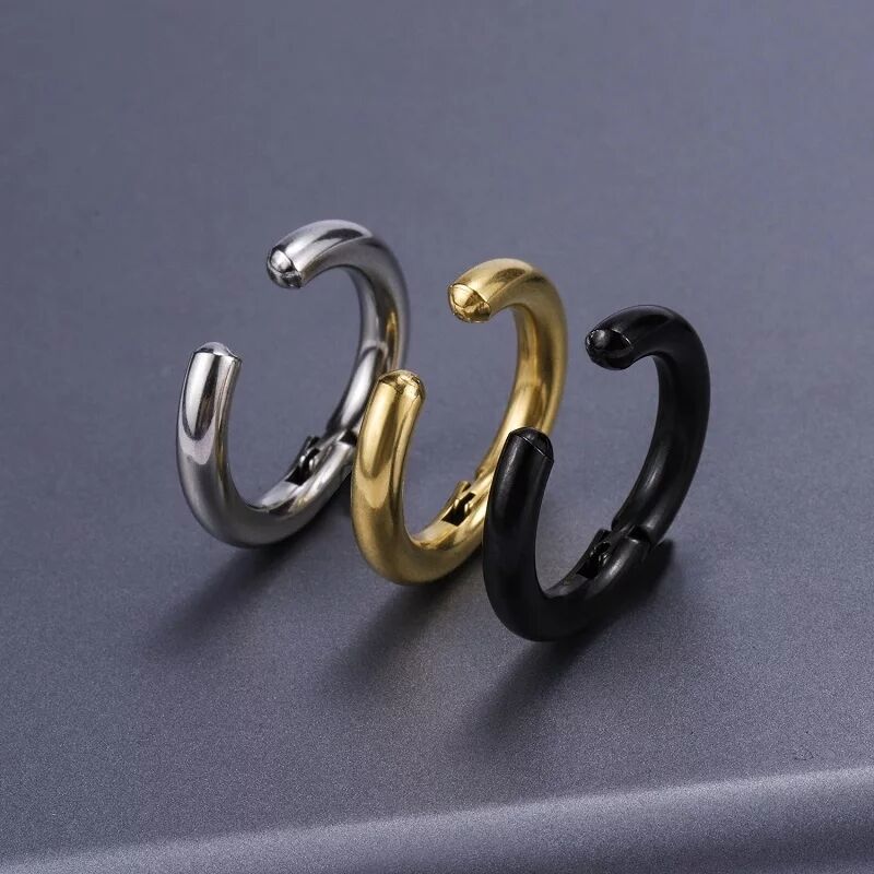 2/6Pcs Fake Huggie Hoop Earrin - Body Jewelry Earrings ulasan dan harga