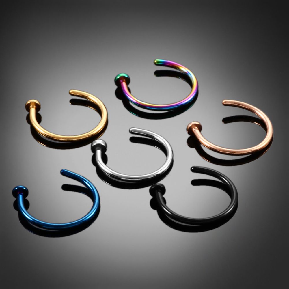 10 Pcs Thin Stainless Steel Fo - Body Jewelry Earrings ulasan dan harga