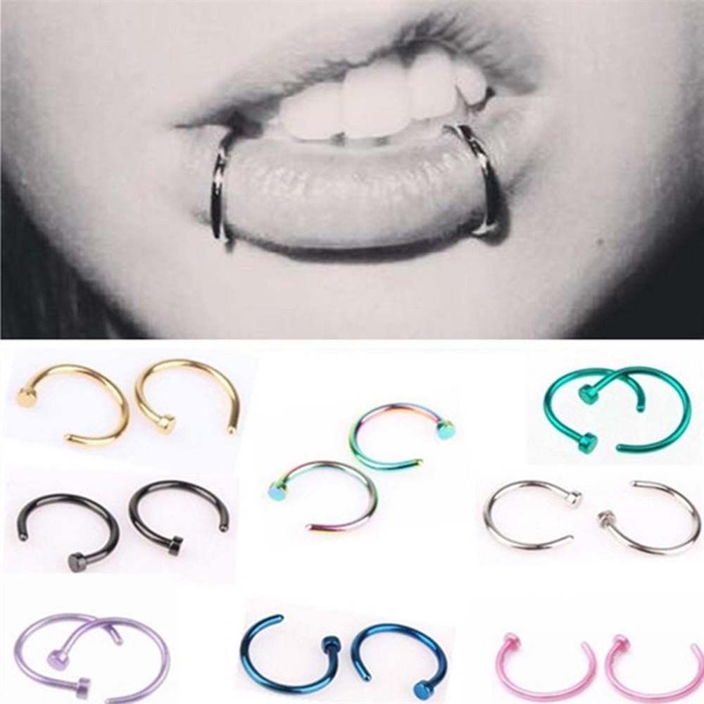 10 Pcs Thin Stainless Steel Fo - Body Jewelry Earrings ulasan dan harga