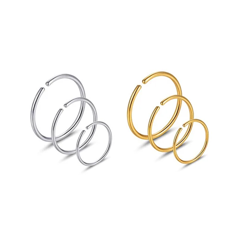 6pcs/lot Hypoallergenic Nose R - Body Jewelry Earrings ulasan dan harga