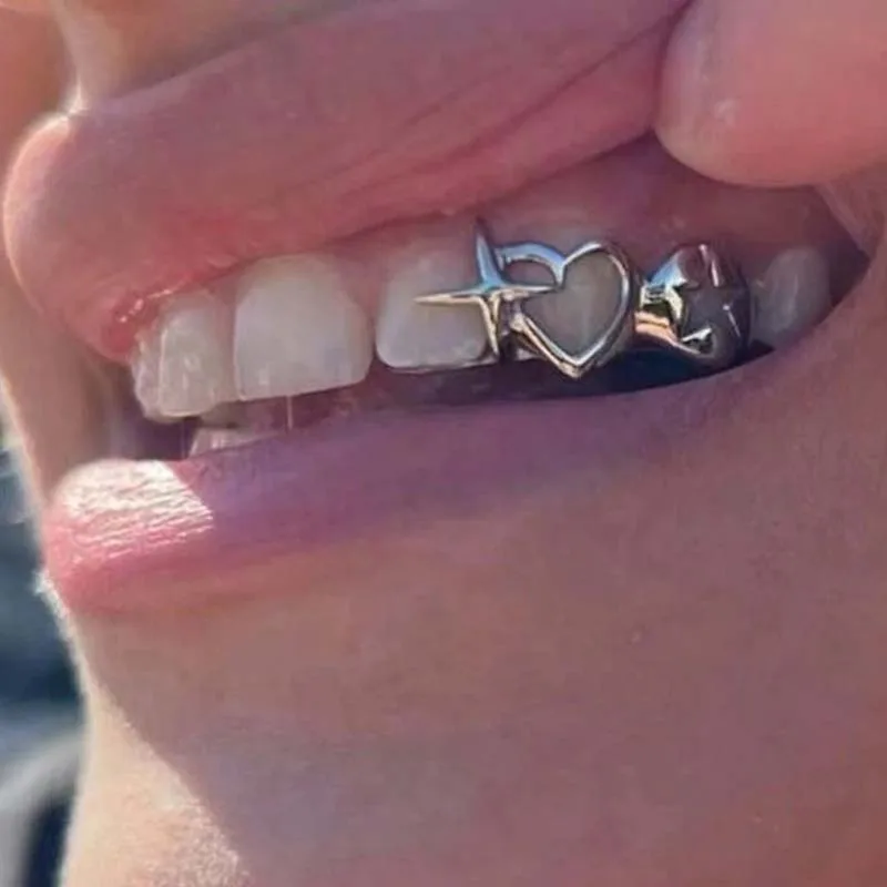 Punk Hip Hop Hollow Heart Teet - Body Jewelry For Men ulasan dan harga