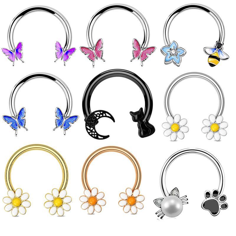 16G Septum Ring Daith Piercing - Body Jewelry Earrings ulasan dan harga