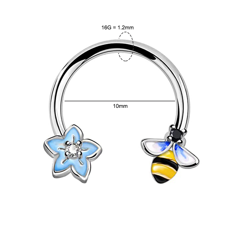 16G Septum Ring Daith Piercing - Body Jewelry Earrings ulasan dan harga