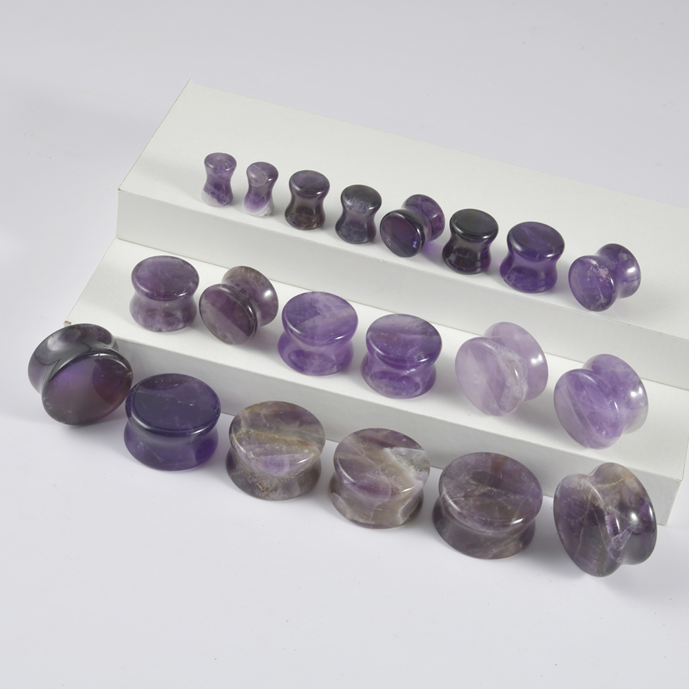 2PCS Natural Stone Double Flar - Body Jewelry Ear Plugs ulasan dan harga