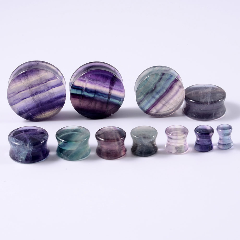 2PCS Natural Stone Double Flar - Body Jewelry Ear Plugs ulasan dan harga