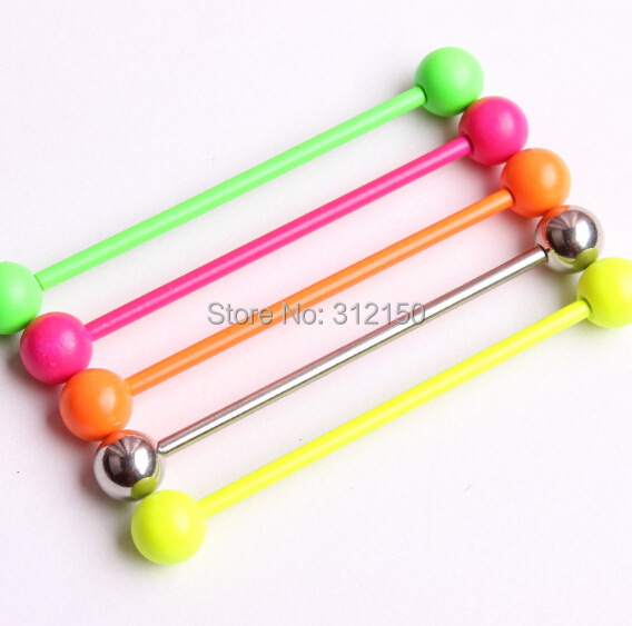 2 Pieces 14G 1.6mm Tongue Ring - Body Jewelry Barbell ulasan dan harga