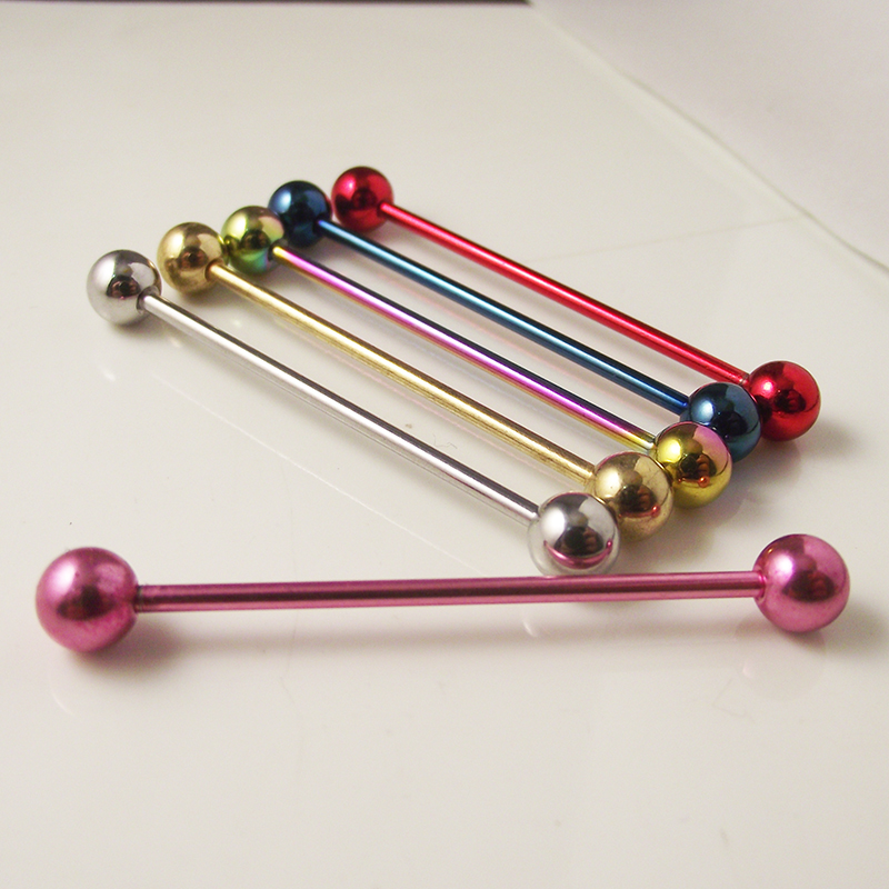 2 Pieces 14G 1.6mm Tongue Ring - Body Jewelry Barbell ulasan dan harga