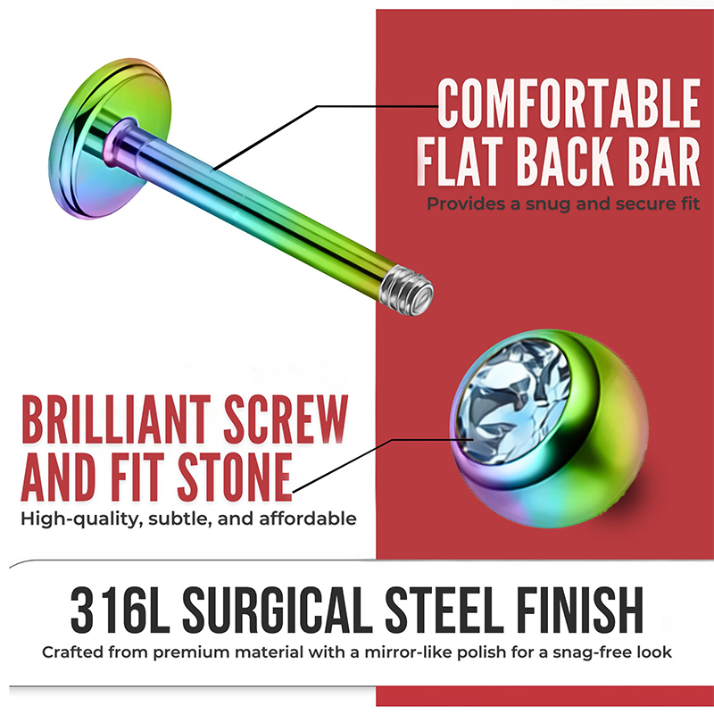 16G Surgical Steel Ball Top CZ - Body Jewelry Earrings ulasan dan harga