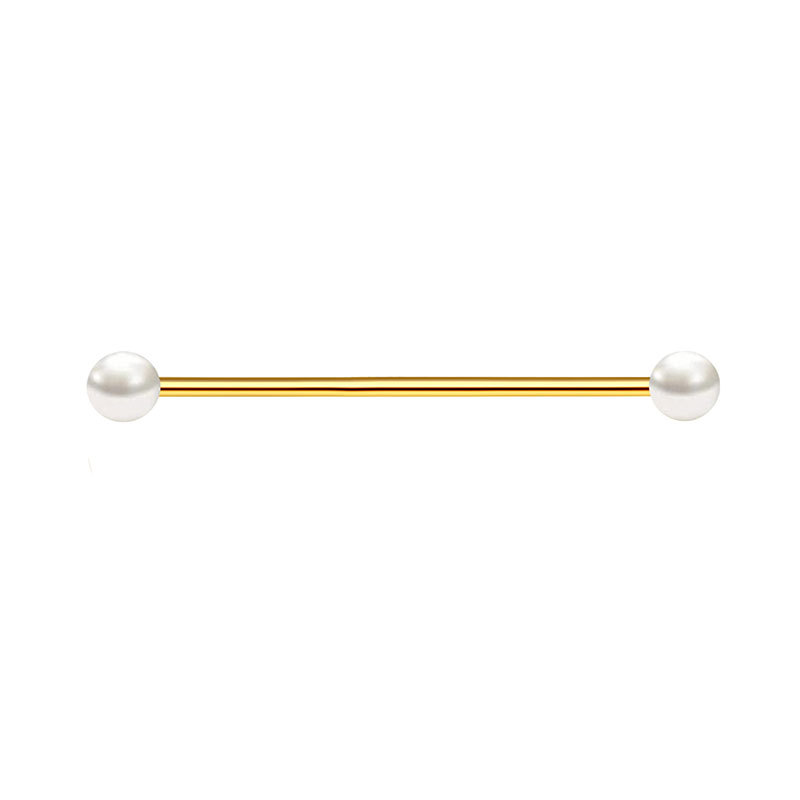 Gold Plated Industrial Piercin - Body Jewelry Barbell ulasan dan harga