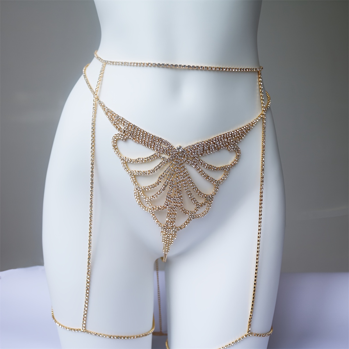 Multi layer rhinestone sparkli - Body Jewelry Chains ulasan dan harga