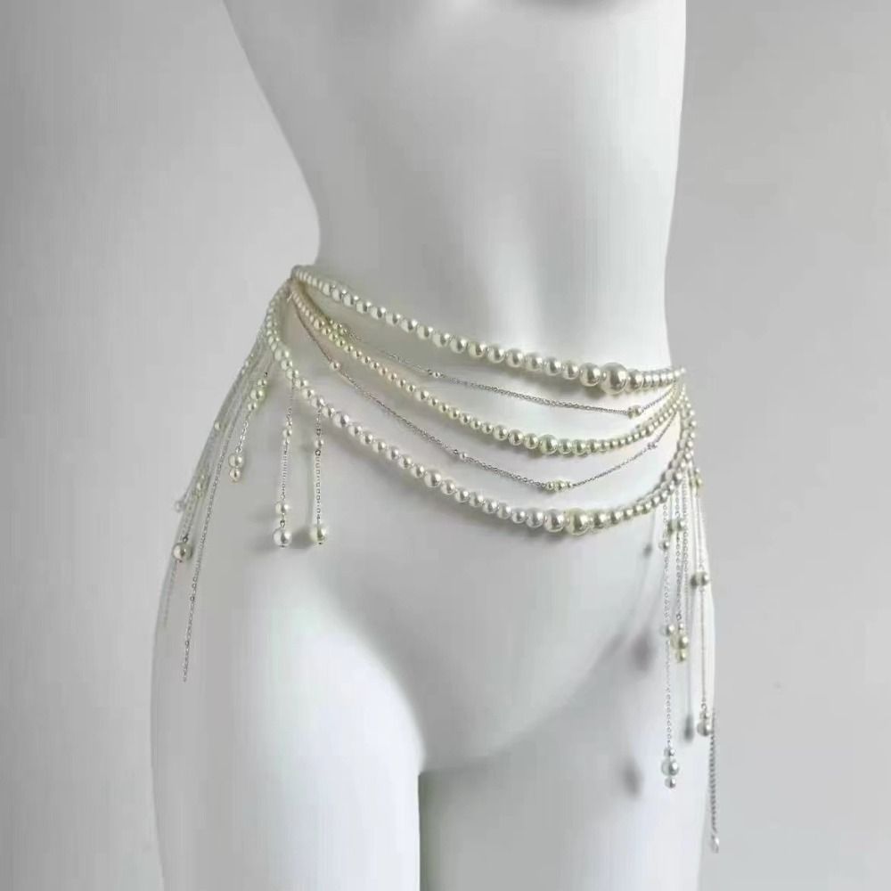 Fashion Elegant Pearl Waist Ch - Body Jewelry For Sale ulasan dan harga