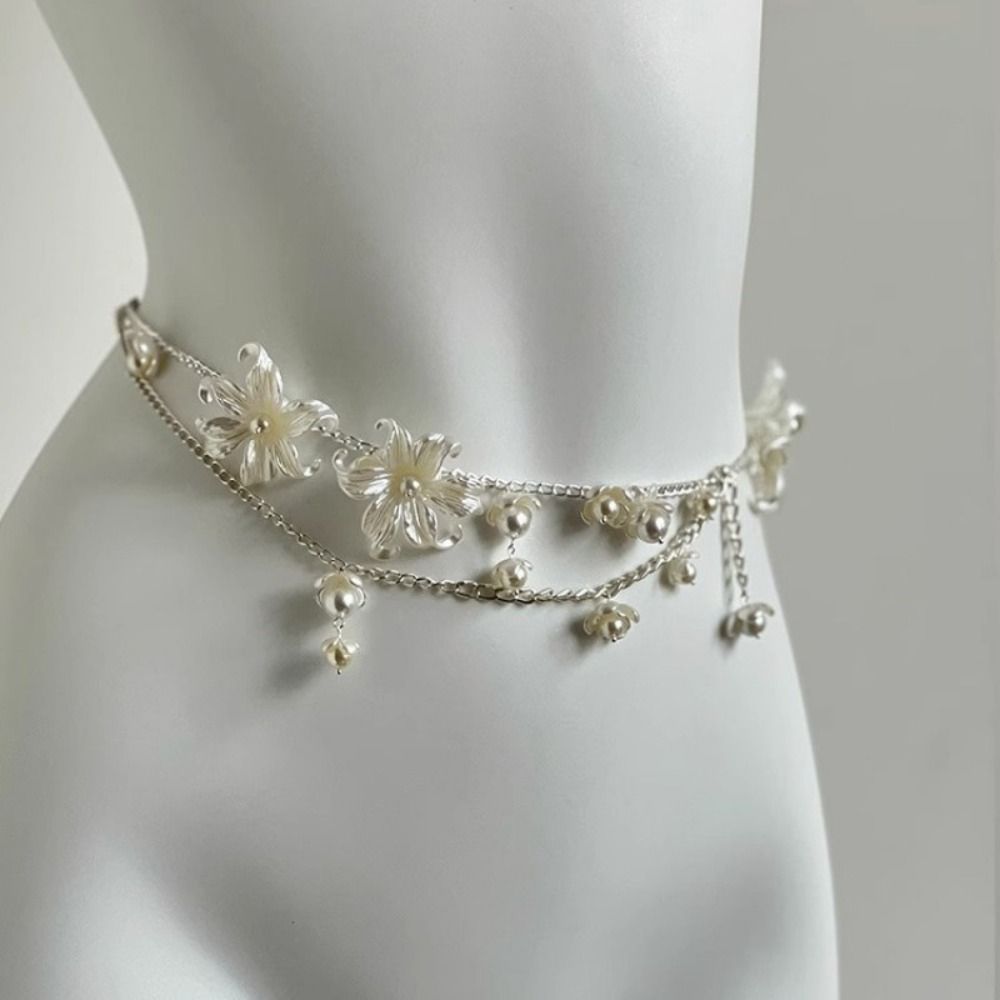 Fashion Elegant Pearl Waist Ch - Body Jewelry For Sale ulasan dan harga