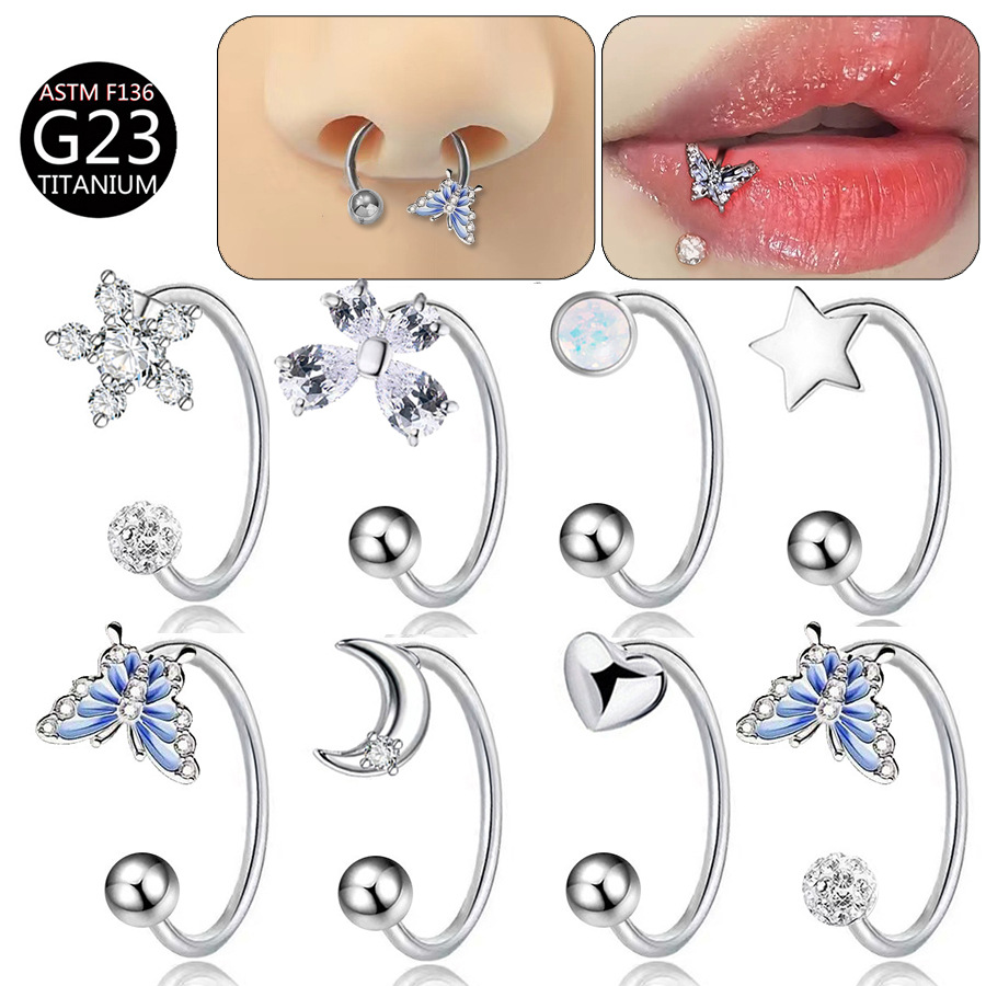 ASTM F136 Titanium Butterfly L - Body Jewelry Earrings ulasan dan harga