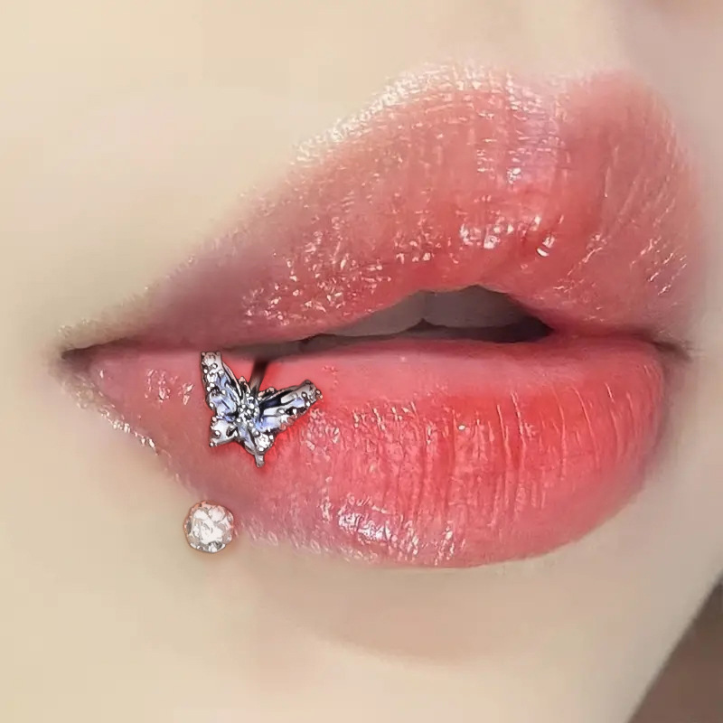 ASTM F136 Titanium Butterfly L - Body Jewelry Earrings ulasan dan harga
