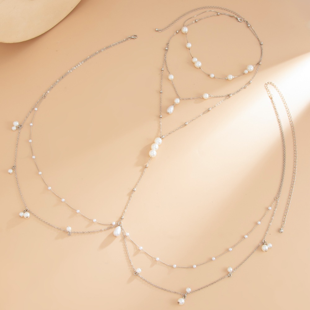 Multi Layer Imitation Pearl Ne - Body Jewelry For Sale ulasan dan harga