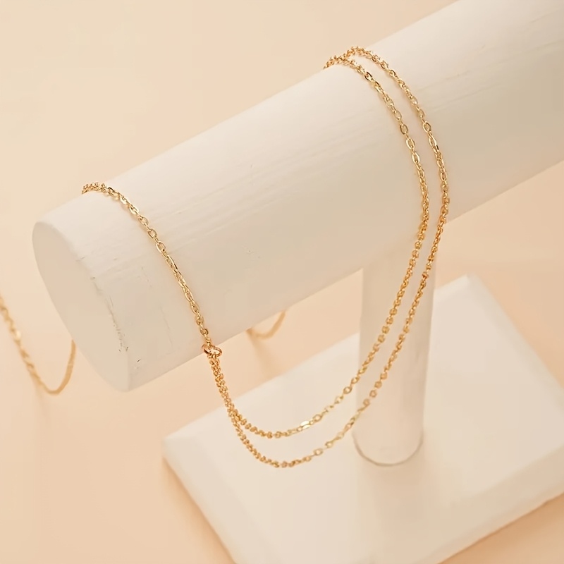 1Double-Layer Gold Metal Waist - Body Jewelry Chains ulasan dan harga