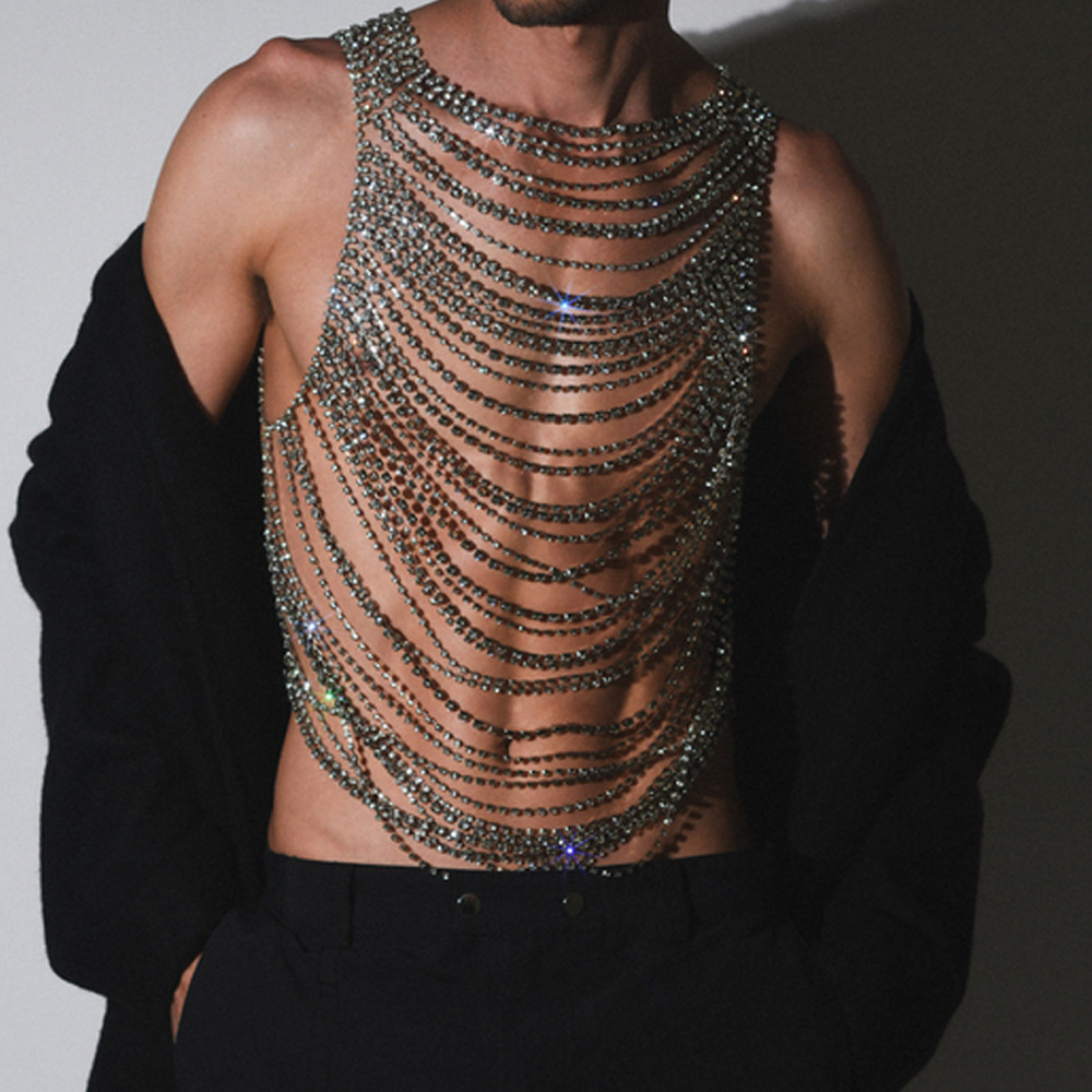 Fashion Luxurious Bling Men Wo - Body Jewelry For Men ulasan dan harga